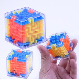 3D Cube Puzzle Labyrinthe Jouet Cerveau Main Jeu Cas Jeux Défi Fidget Jouets Équilibre Éducatif pour les enfants