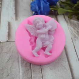 Moldes de fondant de ángel 3d cupido para bebés para fondant herramientas de decoración de pastel