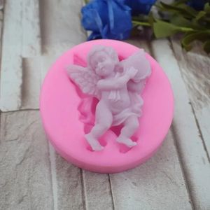 3d Cupid Angel Baby Silicone Fondant Moules de gâteau outils de décoration de gâteau Socon