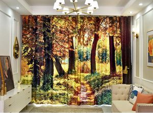 Rideaux 3d personnalisé chambre salon fond épaissie rideaux occultants rideaux forestiers