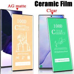 Protecteur d'écran en film céramique incurvé 3D pour Samsung S22 S21 ultra Note 20 Ultra S10 plus S20 Ultra Note 10 Pro S21Plus, film de protection incassable à couverture complète