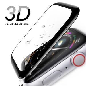 3D gebogen rand volledig scherm gehard glasbeschermer beschermend voor Apple Watch iWatch 1/2/3/4 38 mm 42 mm 40 mm 44 mm zonder pakket