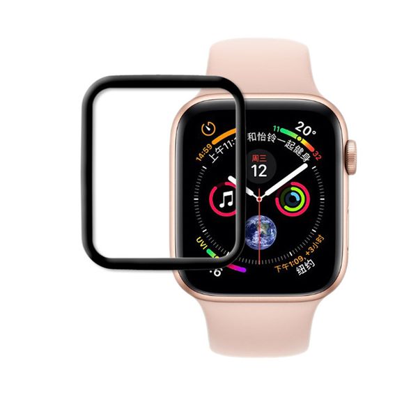 Films de couverture plein écran à bord incurvé 3D protecteur en verre trempé protecteur pour Apple Watch iWatch 1/2/3/4 38mm 42mm 40mm 44mm 41mm 45mm sans emballage