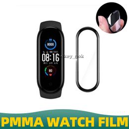 3D Curved Edge Soft Clear Film de protection Couverture complète pour Xiaomi pour Mibro X1 A1 Film de montre PMMA Montre Protecteur d'écran Band4 5 6 7Pro couleur Sports