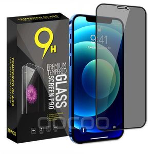 3D Anti Spy Peeping Accreing Screen Protector Volledig Cover Privacy Temperd Glas voor iPhone 14 14Pro 13 12 Mini 11 Pro Max XR XS X 8 7 Plus 6 met pakket