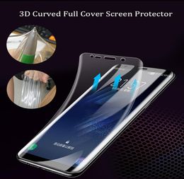 3D Gebogen Volledige Cover Ultradunne Heldere Zachte TPU Screen Protector Film Voor Samsung S9 S10 S20 Plus Note 9 Note 10 Plus Huawei P40 Ma6878610