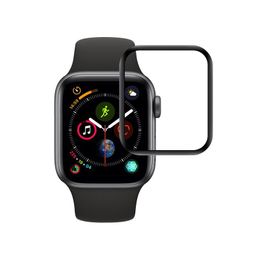 3D gebogen volle lijm gehard glazen schermbeschermer omklep voor Apple Watch Iwatch 38 mm 42 mm 40 mm 44 mm 41 mm 42 mm Series 4 Zwarte film met retailpakket