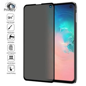 3D gebogen privacy screenprotector AntiSpy gehard glas voor Samsung S22 S21 S20 S10 S9 S8 Note 20 10 9 8 Ultra Plus met Retail6099508