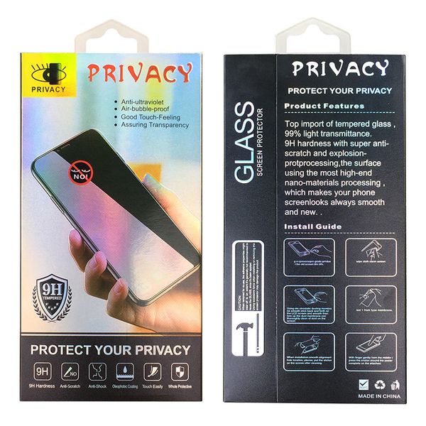 Protector de pantalla de privacidad curvado compatible con fundas 3D Vidrio templado antiespía para Samsung Note 20 10 9 8 S24 S23 S22 S21 S20 S10 S9 S8 Ultra Plus