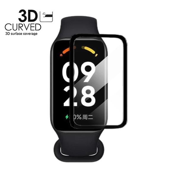 Protecteur d'écran incurvé 3D pour Redmi Band 2 Smart Watch Band Temperred Glass Protective Film pour Xiaomi Redmi Band Pro Band2 Glass