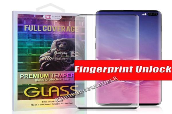 Protecteur d'écran de téléphone en verre trempé incurvé 3D pour Samsung Galaxy S22 S21 S20 Note20 Ultra S10 S8 S9 Plus Note10 NOTE8 NOTE9 Film8391209
