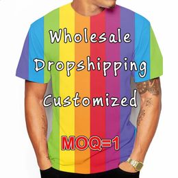 3D Cosas frías personalizadas para hombres camisetas de manga corta de bricolaje de brasa parejas de gran tamaño tops tops ropa chile camiseta mujer ropa 240420