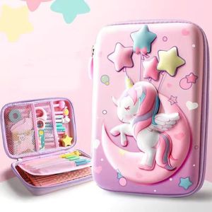 Estuche de lápices bonito 3D, caja de lápices de papelería Kawaii de dibujos animados para niñas, estudiantes, útiles escolares, regalos