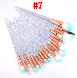 Brosses de maquillage en diamant 3D 20pcs Broussages de maquillage ensembles de fards à paupières Brosse à lèvres Broussage Blender Blender Powder Cacheer Making Brushes 4555628