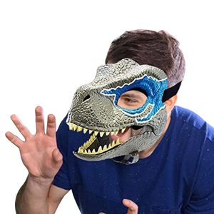 3d dinosaure masque mobile mâchoire Dino masque ouverture mâchoire dinosaure décor masque pour Halloween fête Cosplay masque décoration