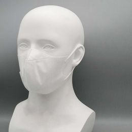Masque adulte couleur unie jetable 3D protection à trois couches avec tissu soufflé à l'état fondu anti-poussière respirant anti-brume