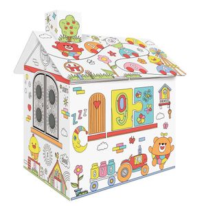 Maison de graffitis 3D, jouet de bricolage, sous-vêtements pour enfants, Puzzle sous-marin, éducation précoce, assemblage, jeux de fête en carton