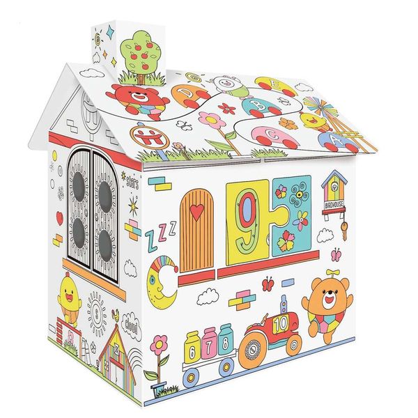 Maison de graffitis 3D, jouet de bricolage, sous-vêtements pour enfants, Puzzle sous-marin, éducation précoce, assemblage, jeux de fête en carton