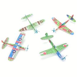 3D DIY Hand Throw Flying Glider Planes Foam Airplane Party Supplies Kinderen Kinderen Geschenk speelgoed Game 19cm Vliegend vliegtuig 093