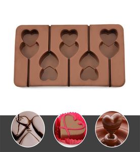 Biscuits en silicone au chocolat Double Coeur 3D Moule de moule DIY outil de décoration de gâteau de bricolage