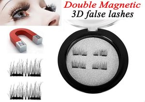 3D dubbele magnetische wimpers natuurlijke schoonheid no lijm herbruikbare nep ogen wimpers extensie handgemaakte oog schoonheid make-up tool