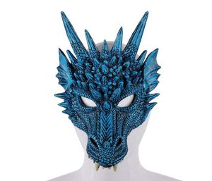 3D Dragon Masker Carnaval Party Animal Costume Dragon Cosplay Masquerade Gezichtsmasker PU Mardi Gras Mask