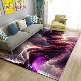 Dream Dream Natural Tornado Cloud Area Tapis, tapis pour tapis pour la décoration de paillasson canapé de chambre à coucher, jouez le tapis de sol sans glissement