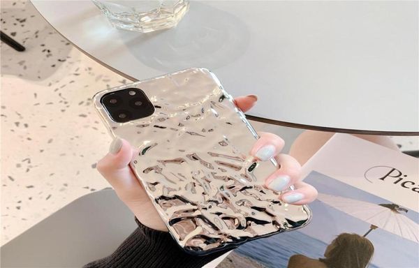 Coques de téléphone 3D Dream Shell Placage Argent Feuille d'Or pour iphone XS 11 12 Mini Pro Max XR X 6S 7 8 Plus SE2 Glitter Soft Back Cover7358273