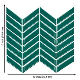 Effet 3D Herringbone étanche à murs d'autocollant de cuisine Baffle Baffle Bell et carreaux de mur de bâton facile à installer-1pcs