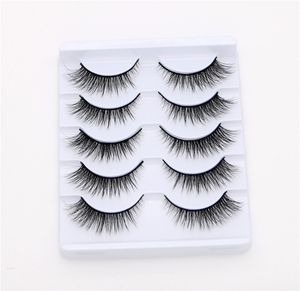 3D Effect Lashes Fluffy Soft Wispy Natural Long False Wimpers Full Strip Lashes Lichte wimperverlenging met ooguiteinde verlengt