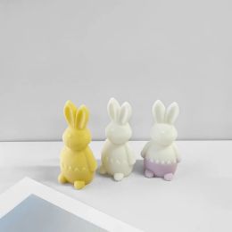 3D Eggshell Rabbit Candle Silicone Mold Easter Bunny Soap Resin Pleister Set Chocolate Cake Decor Baking Mold Mooi cadeau