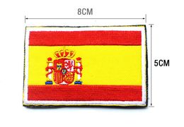 Patches brodées 3D Portugal Espagne drapeau du crâne armée patchs militaires emblèmes Flags espagnols en caoutchouc PVC Badges de broderie