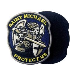 3D geborduurde patches Saint Michael beschermen ons tactische haakbadge voor cap applique militaire armband patch kledingstickers