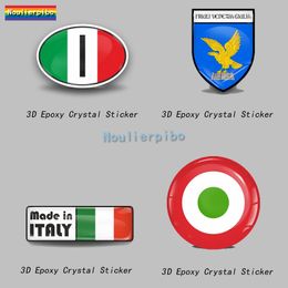 3D Epoxy Resin Italie Flag National Emblem Map Car Sticker Sticker Vinyl Stéréo Decal pour la voiture Motorcycle Mobile Phone Traphe Case
