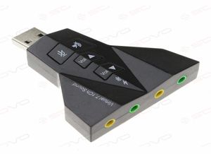 Adaptateur audio Mic à double écouteur 3D USB 3D 71 canal 51 canal à double écouteur pour Windows Vistaxp78 Linux5928936