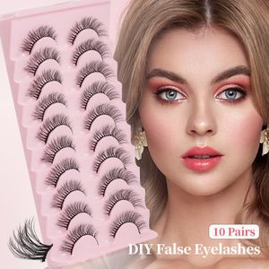 Cils d'œil 3D Faux de cils épais 10 paires de faux cils Makeup Makinp Faux Caux Softs Natural 12 Modèles Livraison gratuite