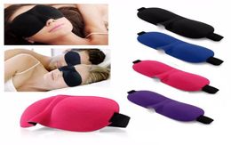 Masque de sommeil pour les yeux 3D, bandeau en coton doux, ombre pour les yeux, couverture de sieste, bandeau pour dormir, repos de voyage, 8 couleurs JXW1509791646