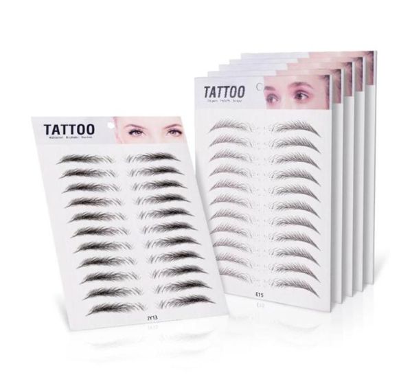 Autocollant de sourcil 3D Bionic Brow transfert d'eau semi-permanent tatouage imperméable à l'eau sourcils broderie Patch de sourcil outils de maquillage 5148248