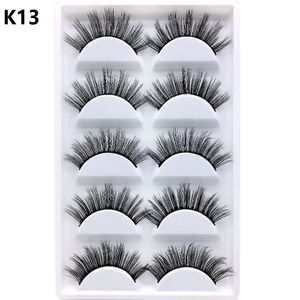 Cils de vison 3D Big Eye lashes 5 paires de cils naturels longs et épais faits à la main Extension de cheveux