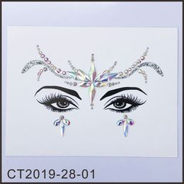 3D Gezicht Juwelen Sticker Tijdelijke Tattoo Crtstal Strass Stickers Body Arty Sticker Vrouw Tatoo Crystal Eyes Gezicht Gems Sticker
