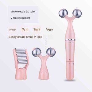 3D Face-Lifting Electric Instrument Artefact Roller V Face Massager Lifting Raffermissant Visage Rose Beauty Bar 220513