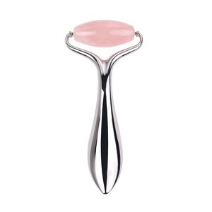 Massage de massage du visage 3D Crystal Rose Quartz Facial Rouleau Skin Skin Tool Natural Aventurine Stone Health Body Massageur Massageur Spa Beauty