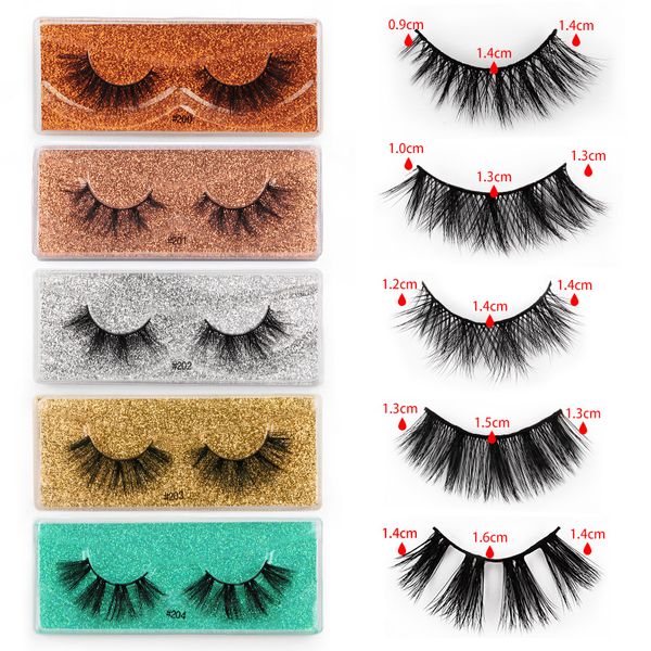 3D faux faux cils Extension cheveux synthétiques cils complets épais Lahs maquillage en 10 éditions SDSP004