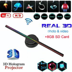 3D Fan Hologram Projector T40 Wall Mounted Support Images en Video Wifi LED Sign Holographic Lamp Player Advertentiedisplay