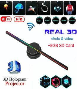 3D Fan Hologram Projector Wandmontage Wifi Led Teken Holografische Lamp Speler Externe Reclame Display ondersteuning Afbeeldingen en video4546517