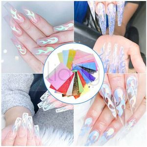 3D Fire Nail Art Sticker Holografische strip Tape Manicure Decal Diy Tips Decor A987