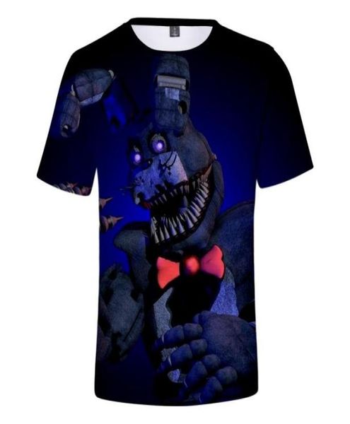 3d cinco noches en la camiseta impresa de Freddy Mujeres Mujeres Niñas FNAF FNAF Camiseta de manga corta Tops Anime Camiseta para niños 3406390