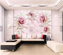 3D Floral Wallpaper Po Paper Paper Livrage Chambre décor Papel Pintado Pared Rollos Wall Papers Home Decor 3d Rose Flower245A6977341