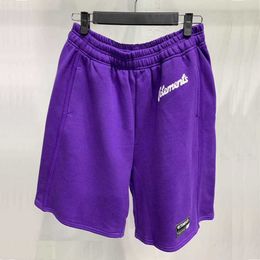 3D schuim printen Vetments Shorts Men Men Women Cotton Purple Vetements BreechCloth Casual Loose Fashion VTM Beach Shorts