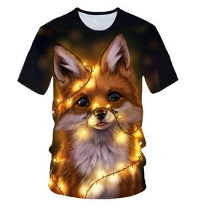 3D Fox Print T Shirts Men Women Summer Harajuku Clothing Hip Hop Fashion Thees Tops Cute Animal Graphic T -Shirt 2XS4XL9996947